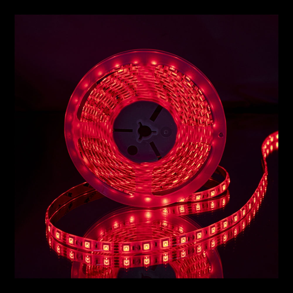 LED Strip RGB - compleet - dimbaar - inclusief afstandbediening en adapter - ROOD