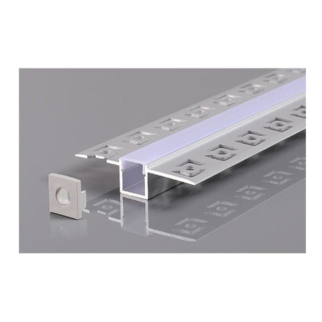 Inbouw profiel - 15mm voor LED strip - 2 meter - vooraanzicht