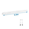 LED-T5-tube-geintegreerd-armatuur-10W-Schakelaar-90-cm-incl.-aansluitsnoer