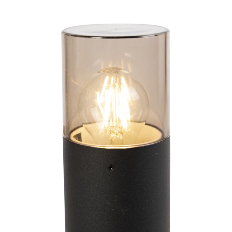 LED Tuinpaal - Staande buitenlamp met Smoked Glas