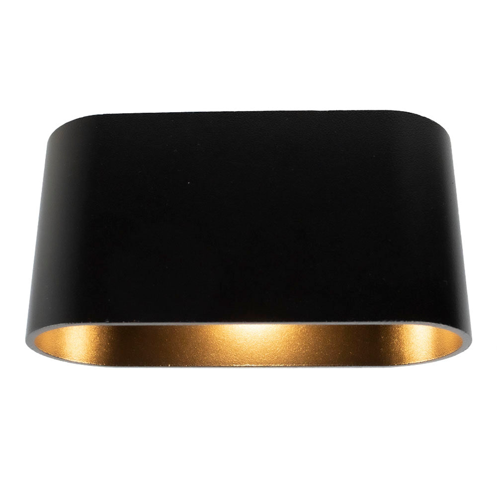 LED Wandlamp Oval zwart Tobias Rond G9 fitting - vooraanzicht