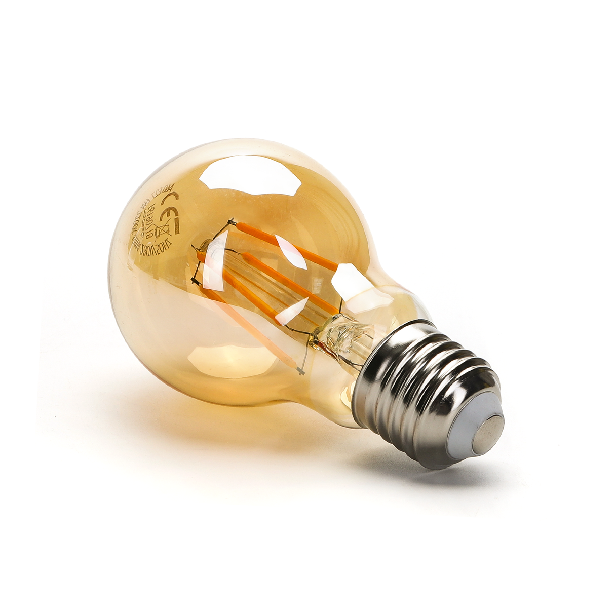 LED Filament amber lamp 6W A60 E27 - 2200K | Warm wit