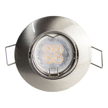 LED Spot Armatuur Kantelbaar | 58mm Geborsteld aluminium