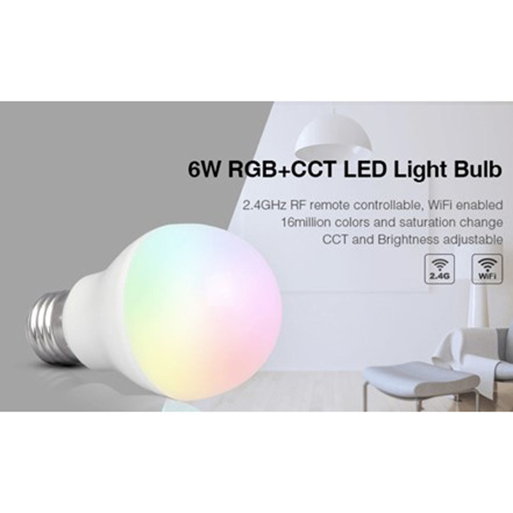 LED Lamp LED LAMP E27 6W RGB+CCT - opties