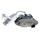 LED ondiepe Inbouwspot MIRAN - 6 Watt - Dimbaar - 68mm - Kantelbaar - Zilver - Rond totaal