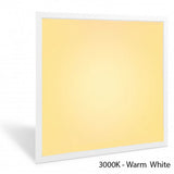 LED paneel lichtkleurindicatie 60x60cm 3000K warm white