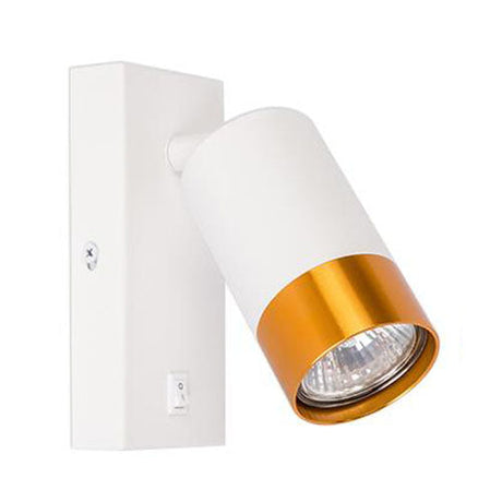 LED Wandlamp met schakelaar en gu10 fitting optioneel dimbaar - zijaanzicht spot uit