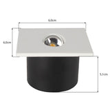 LED wandlamp vierkant wit | Trapverlichting | 3W | 3000K - Warm wit