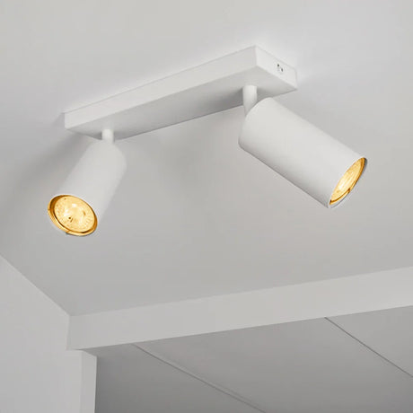 Opbouw plafond spot dubbel | GU10 fitting | Wit