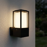LED Vierkante wandlamp voor buiten | Melkglas | E27 | Antraciet | IP44