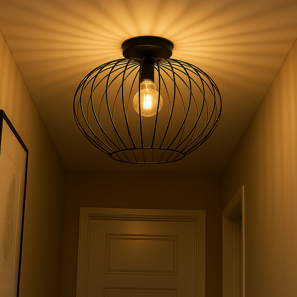 Highlight | Plafondlamp | E27 fitting | 50cm | Mela | Zwart