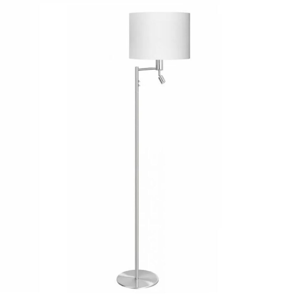 Highlight vloerlamp statief met leeslamp | Zilver | E27 | 150 cm | Havana - compleet