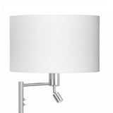 Highlight vloerlamp statief met leeslamp | Zilver | E27 | 150 cm | Havana - met lampenkap close up