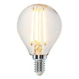 LED Filament bol lamp 4W | Dimbaar | E14 | 2700K - Warm wit - vooraanzicht lamp aan