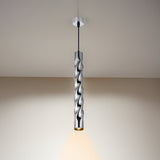 Moderne hanglamp met krul | 30 cm | Zilver | GU10 fitting - sfeerfoto