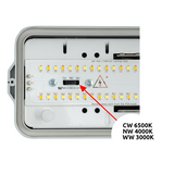 LED T8 Batten armatuur - 120cm - 36W - CCT - 3 lichtkleuren - binnenkant