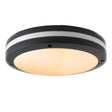 LED Plafondlamp | 2 x E27 fitting | IP44 | Zwart - vooraanzicht