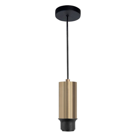 Langwerpige pendelset - armatuur met halve koker - Goud - E27 fitting