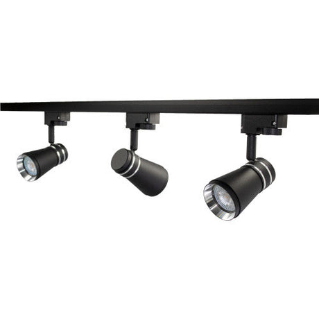 LED 1-fase Rails inclusief 3 railspots | GU10 fitting | Zwart | 1 Meter