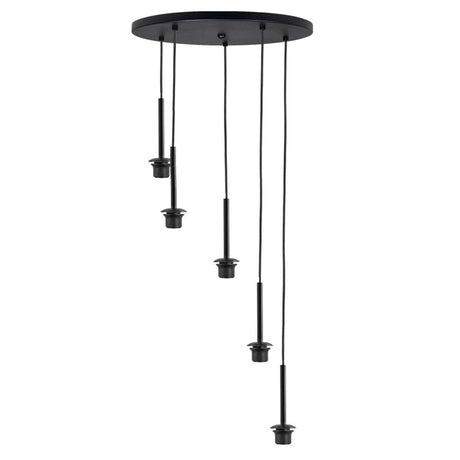 Losse plafondplaat highlight - rond - 45cm - O1053.01 - zwart