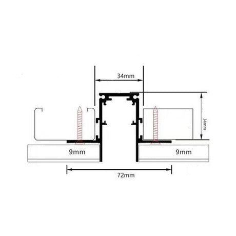 Magnetisch hoge inbouw railsysteem - verschillende lengtes - zwart - 48V - Zwart - afmetingen