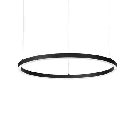 Moderne ronde Hanglamp - Black Oracle slim - Ø90cm - 3000K - Warm wit