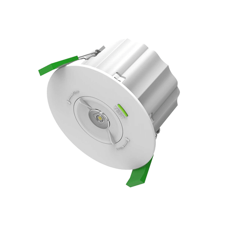 Noodverlichting inbouwspot - 1,8 Watt - Wit - Ø92mm - Incl. Accu