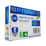 LED Noodverlichting opbouw 2 Watt IP20 noodaccu en pictogrammen - verpakking