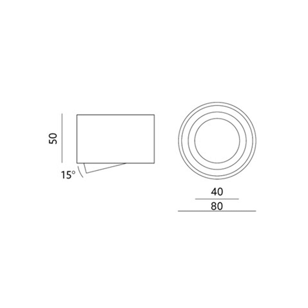 Opbouw spot armatuur | wit | kantelbaar | Rond | 50mm