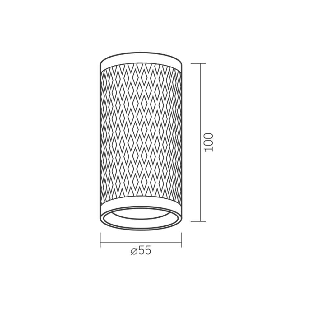 Opbouw spot armatuur wit | Ø55mm | rond | dimbaar | GU10