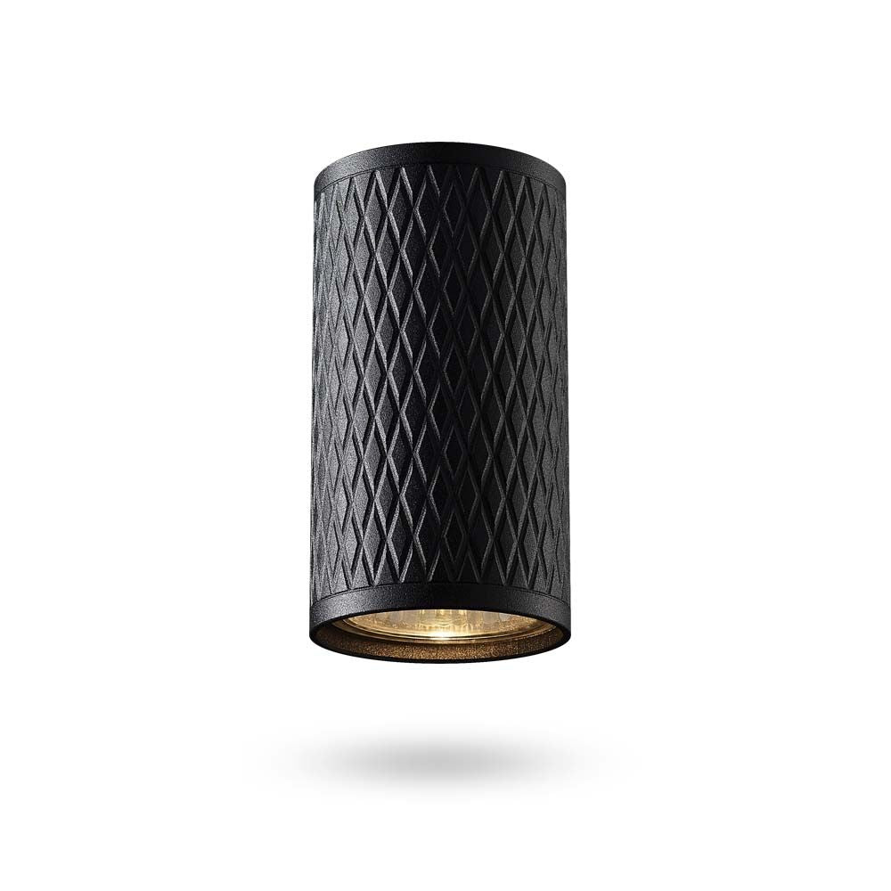 Spot Encastrable Maclean GU10 - Noir - Aluminium - 55x100mm - IP20 - Pour Plafonds Suspendus