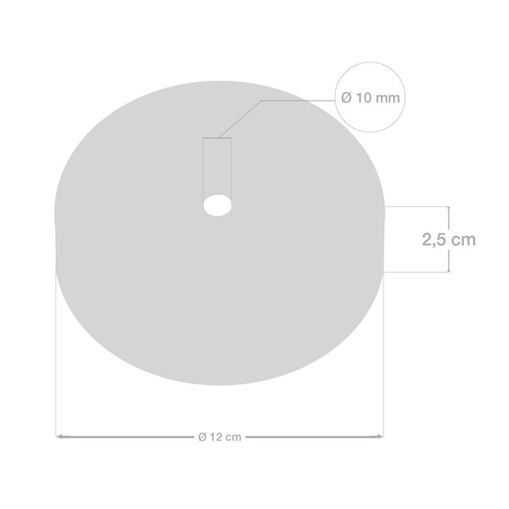 Witte Plafondplaat | Complete set | 12 cm | 1 snoer