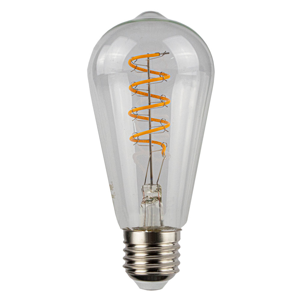 LED Filament Edison lamp spiraal | 64mm | 4 Watt | Dimbaar | 2200K - vooraanzicht