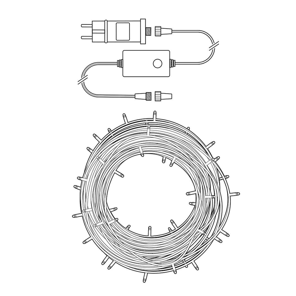 Smart-life wifi feestverlichting 5 meter - bedienbaar via app - lijntekening set