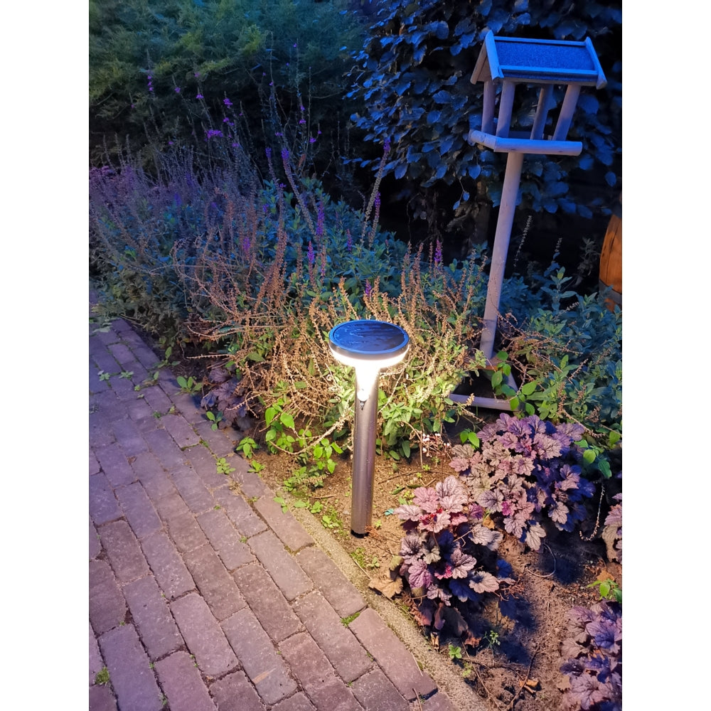 Solar LED staande buitenlamp sensor | Spies | rond | 4,4W | 3000K - Warm wit