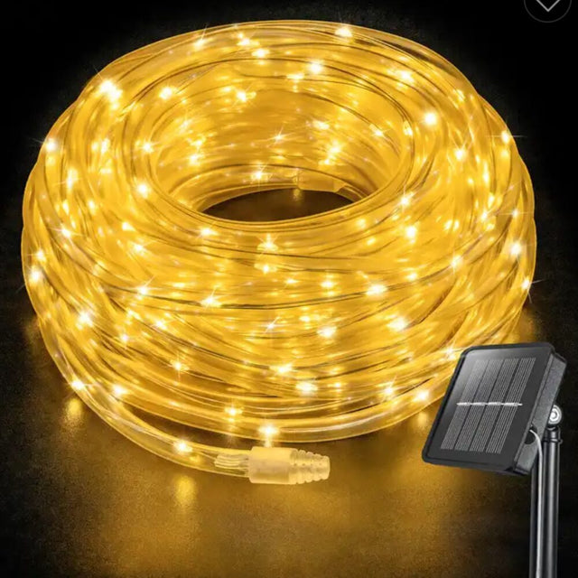 Solar feestverlichting - Lichtslang - Rope - 12 Meter - 100 LED's - Warm licht