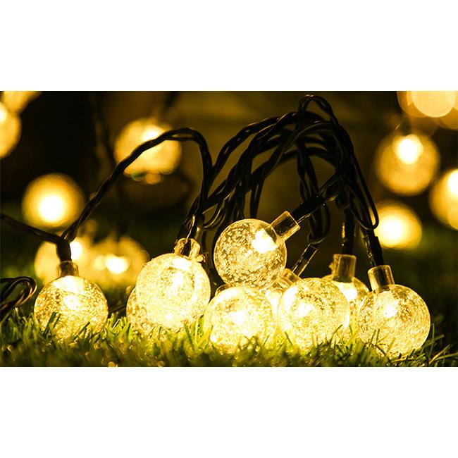 Solar lichtslinger - prikkabel - 8 meter - 40 leds - 3000K warm wit - sfeerfoto 4