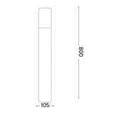 LED Moderne staande buitenlamp driehoek antraciet E27 fitting - afmetingen