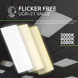 LED Paneel 120x60cm 72W 7058lm Basic Serie - flicker vrij