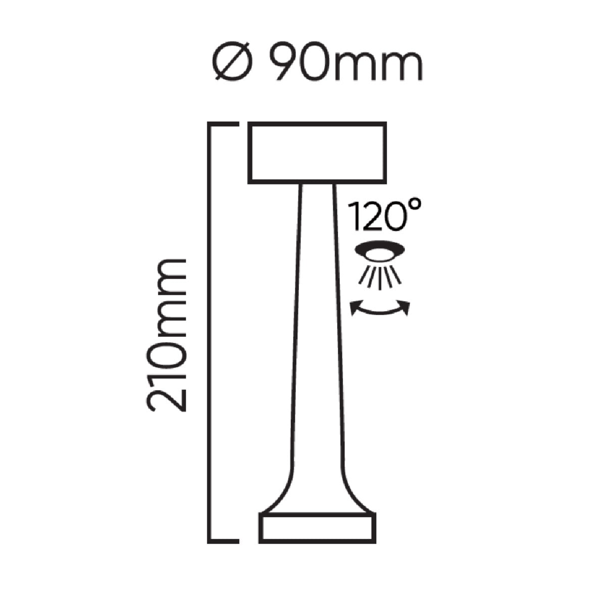 Tafellamp oplaadbaar - IP20 - afmetingen 1W - RIWIA - Dimbaar - CCT