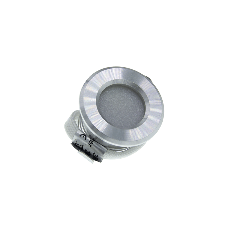 LED Veranda inbouwspot | Mini | Ø28mm | 3.4 W | Dimbaar - Zilver - zijkant