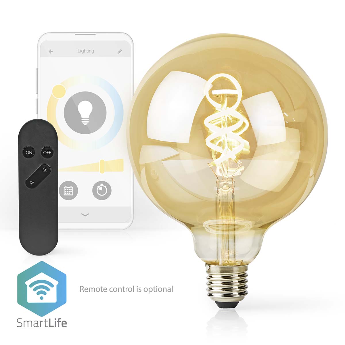 Wi-Fi Filament Globe LED Lamp - 125mm | 1800K - 6500K | 5W | E27