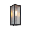 Wandlamp buiten vierkant-Aluminium en glas-E27 fitting-Gundula