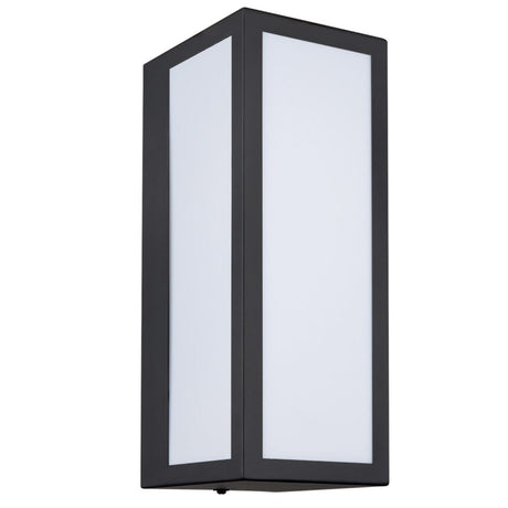 Vierkante wandlamp melk glas | E27 fitting | Zwart | Gundula