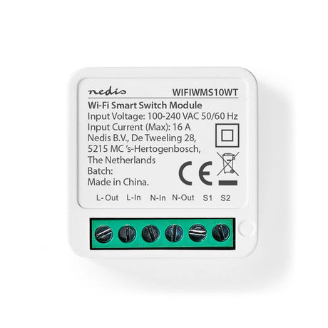 Wi-Fi SmartLife inbouw schakelaar - 230-240V - Android- IOS - Vooraanzicht