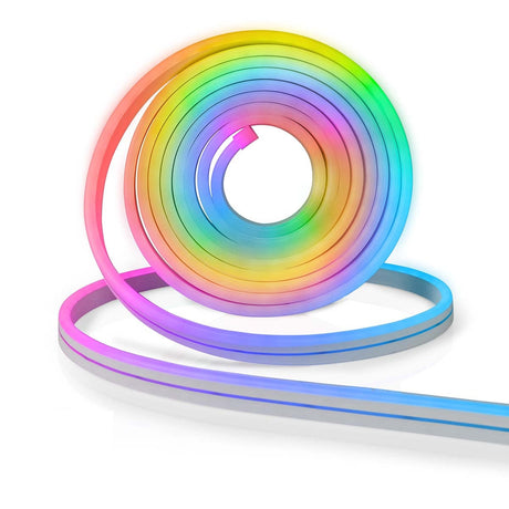 Wifi slimme led strip rgb - dreamcolor - 5 meter - vooraanzicht met bediening - smartlife