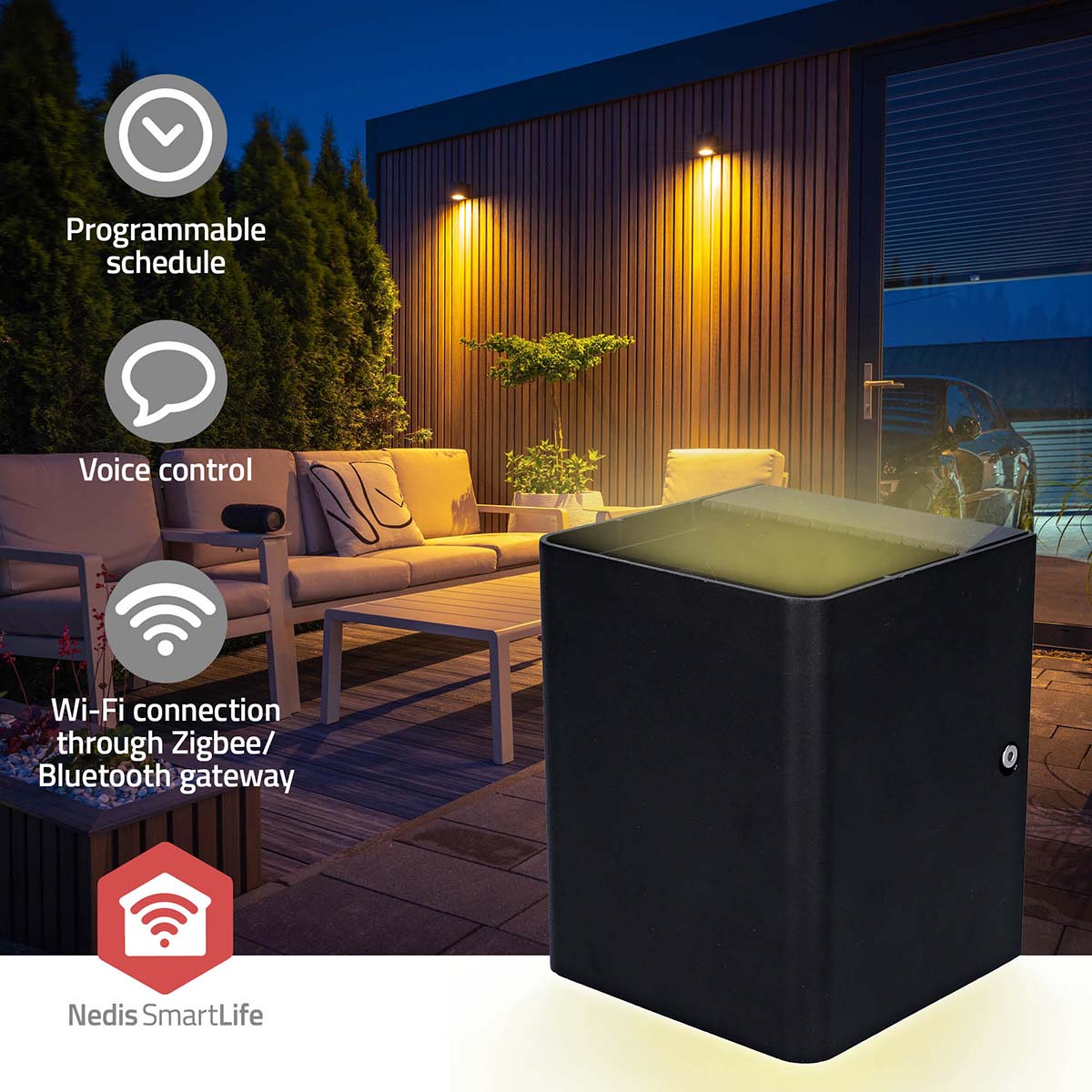 Zigbee Wandlamp | Buitenlamp | Smartlife App | RGB | Spraakondersteuning