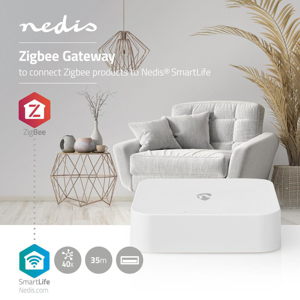 Zigbee 3.0 Smart Home Bridge - Hub - Gateway - 40 apparaten - zijaanzicht