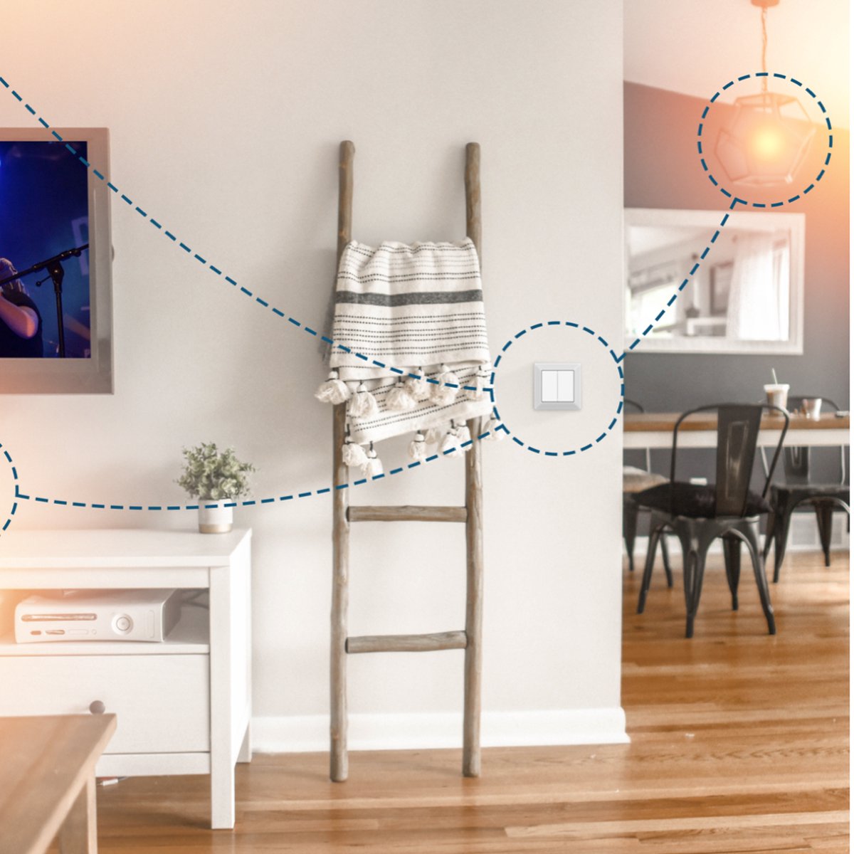 Zigbee wandschakelaar - Aan en Uit -Dimmen - compatible met Philips Hue en IKEA Home smart