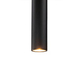 Zwart hanglamp met gu10 fitting 30 cm zwart in te korten - onderkant hanglamp met spot